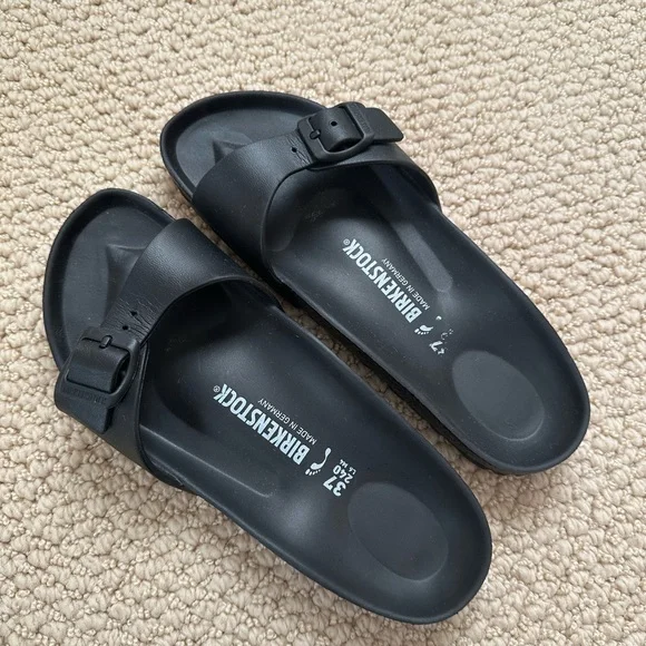 Birkenstock Madrid EVA Black Sandals Size 37 Women’s 6 Waterproof Lightweight - Picture 1 of 6